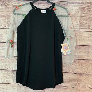 RARE Lularoe Randy Sheer Lace Sleeves S